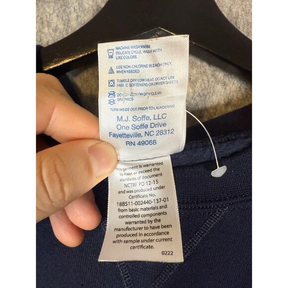 Vintage US Navy Soffe Crewneck Blue Long Sleeve Reflective PT Exercise Top - XL - Picture 6 of 8